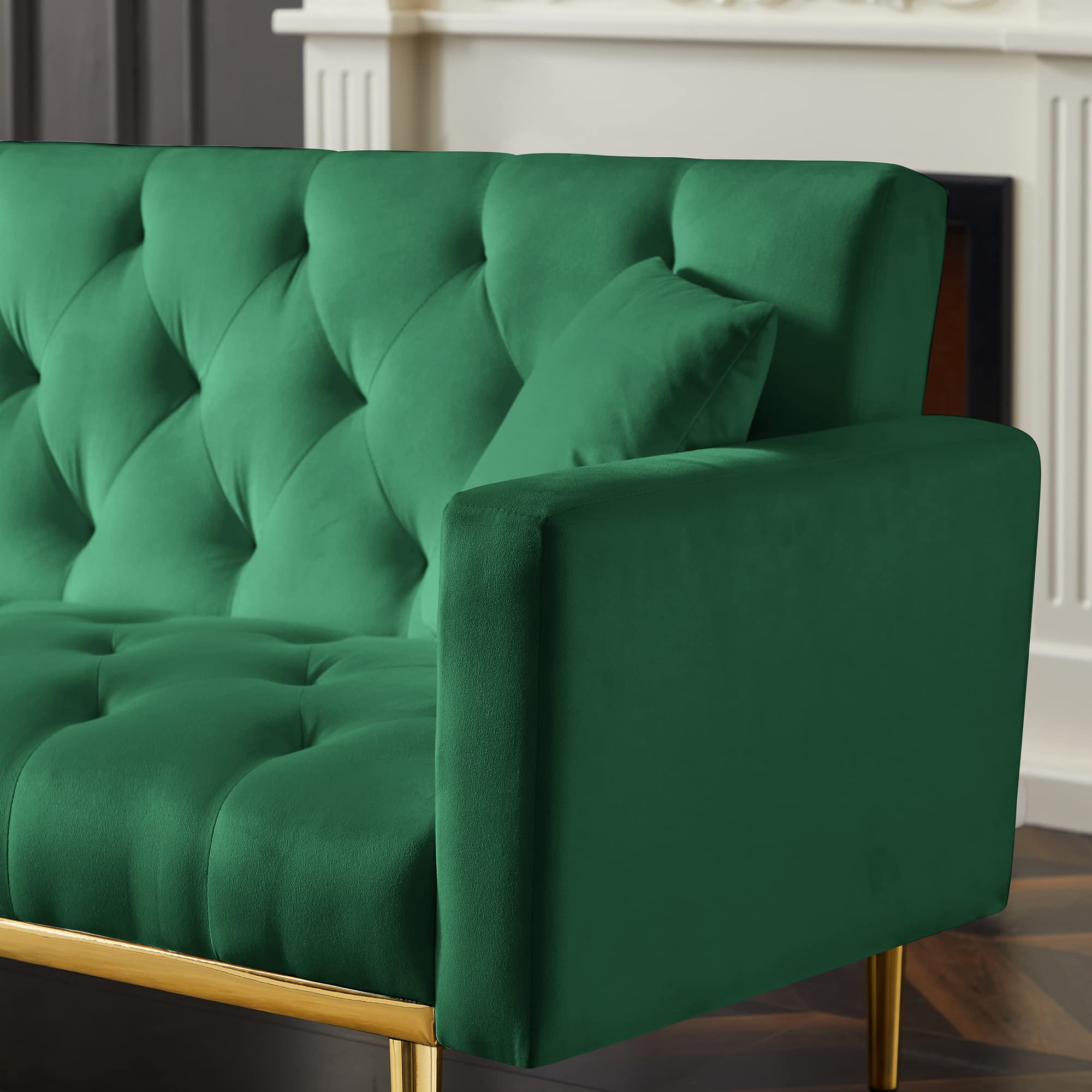 Amazon.com: Green Convertible Folding Futon Sofa Bed